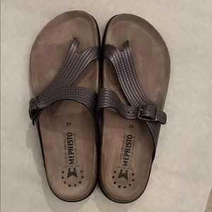 Mephisto Helen-Gray Twist Sandals Sz 42 (US 12)